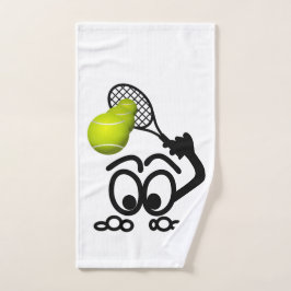 Funny Tennis Player Handdoek