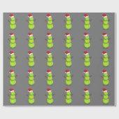 Funny Tennis Player Snowman Christmas Gift Cadeaupapier (Vlak)