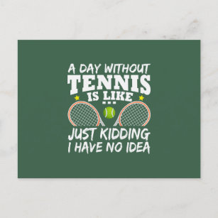 Funny Tennis Quote Typografie Briefkaart