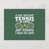 Funny Tennis Quote Typografie Briefkaart (Voorkant)
