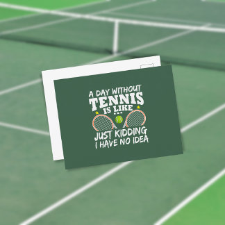 Funny Tennis Quote Typografie Briefkaart