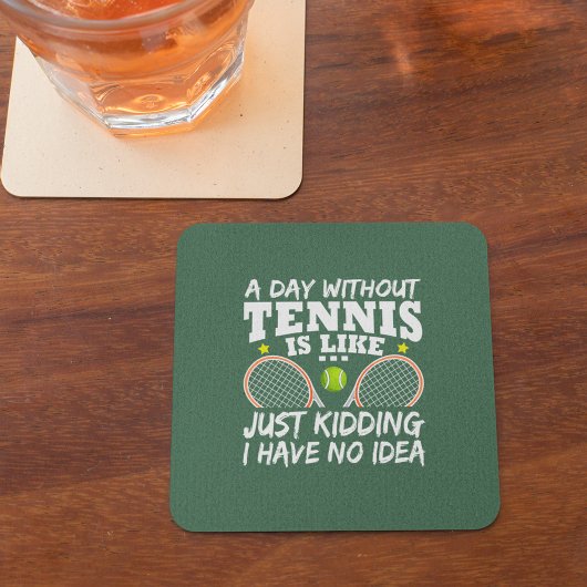 Funny Tennis Quote Typografie Kartonnen Onderzetters