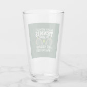 Funny Tennis Quote Typography Beer Glas (Achterkant)