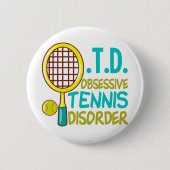 Funny Tennis Ronde Button 5,7 Cm (Voorkant)