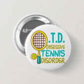 Funny Tennis Ronde Button 5,7 Cm (Voorkant /achterkant)