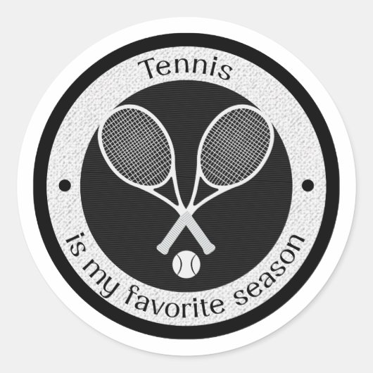 Funny tennis ronde sticker (Voorkant)