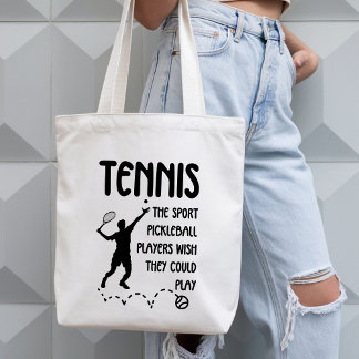 Funny Tennis - Sarcastic Pickleball Rivalry Gift  Tote Bag