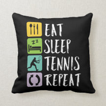 Funny Tennis Sports Eat Sleep Tennis Herhalen