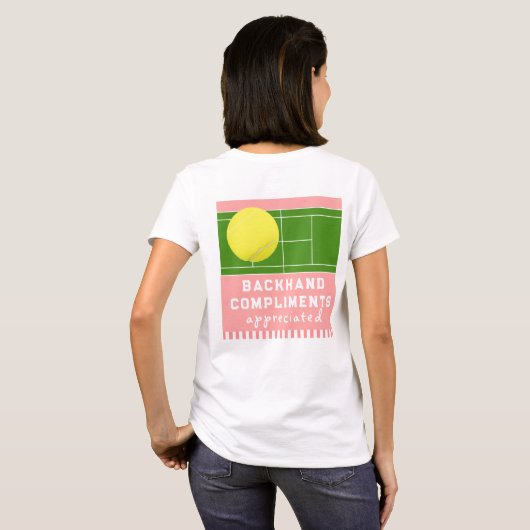 Funny Tennis T-shirt (Achterkant volledig)