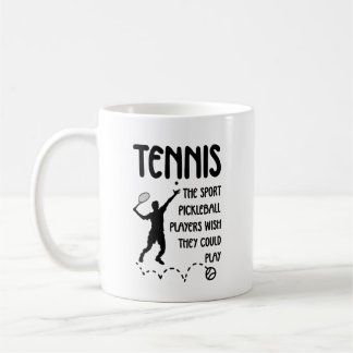 Funny Tennis – Tennis vs Pickleball Humor Koffiemok