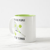 Funny Tennis Tweekleurige Koffiemok (Voorkant links)