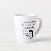 Funny Tequila Coffee Quote Retro Art Latte Mok (Rechterhoek)
