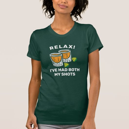 Funny Tequila COVID Vaccin Drink partij T-shirt (Voorkant)