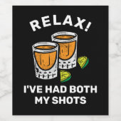 Funny Tequila COVID Vaccin Drink partij Wijn Etiket (Enkel label)