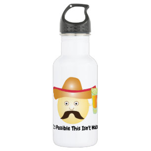 Funny Tequila Emoji Water Bottle Waterfles