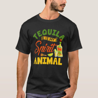 Funny Tequila Is My Spirit Animal Mexican Cinco De T-shirt