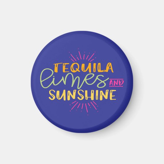 Funny Tequila Limes Sunshine Mexican Magneet (Voorkant)