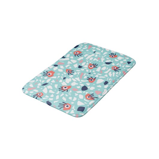 Funny Terrazzo Pattern Kinder Badmat (Gekanteld)