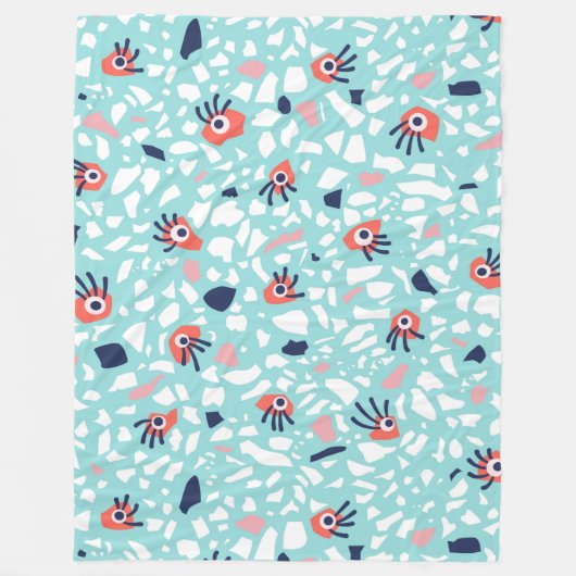 Funny Terrazzo Pattern Kinder Fleece Deken (Voorkant)