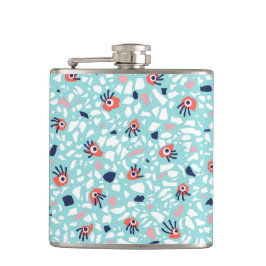 Funny Terrazzo Pattern Kinder Heupfles