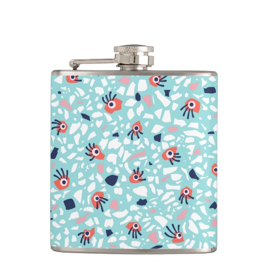 Funny Terrazzo Pattern Kinder Heupfles (Voorkant)