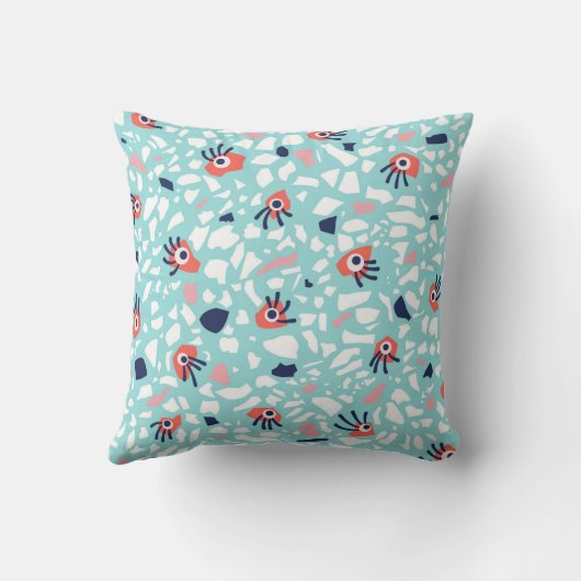Funny Terrazzo Pattern Kinder Kussen (Achterkant)