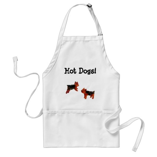 Funny Terrier Dog Art Standaard Schort (Voorkant)