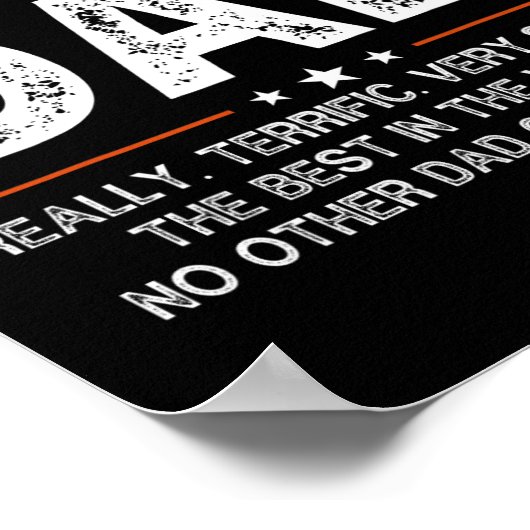 Funny Terrific Dad Donald Trump Happy Fathers Day  Poster (Hoek)