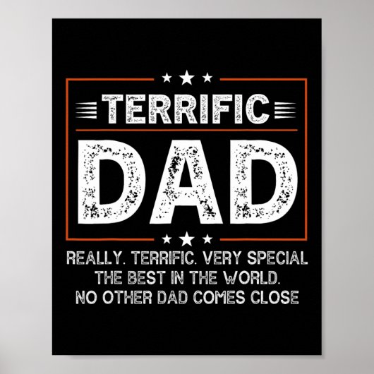 Funny Terrific Dad Donald Trump Happy Fathers Day  Poster (Voorkant)