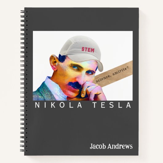 Funny Tesla Personalized Graph Notitieboek (Voorkant)