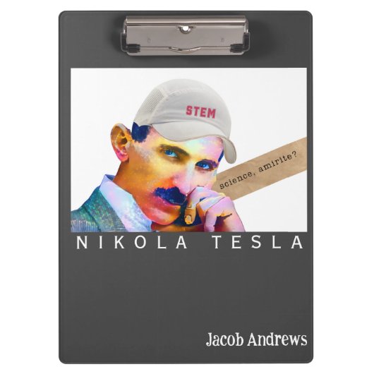 Funny Tesla Personalized Klembord (Voorkant)