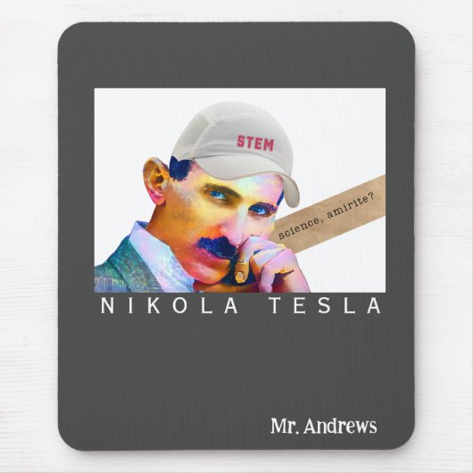 Funny Tesla Personalized Muismat (Voorkant)