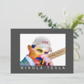 Funny Tesla Portrait Kaart (Staand voorkant)