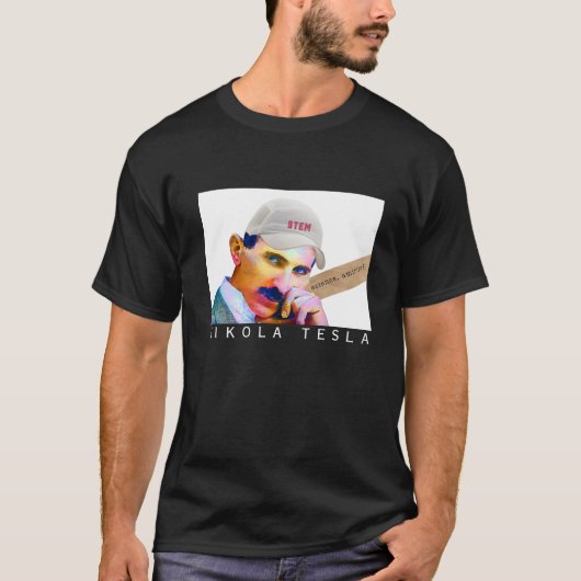 Funny Tesla Portrait T-shirt (Voorkant)