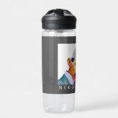 Funny Tesla Portrait Waterfles (Voorkant)