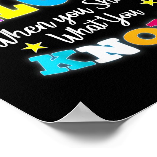 Funny Test Day Mode on Teacher Testing Ideeën Poster (Hoek)