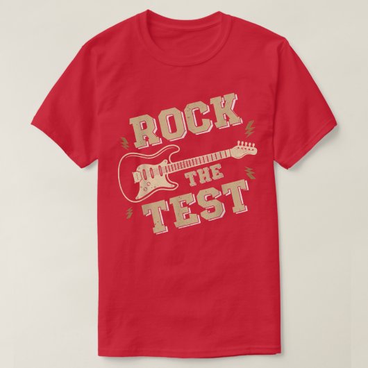 Funny Test Day Rock test Guitar Rock Teacher T T-shirt (Design voorkant)