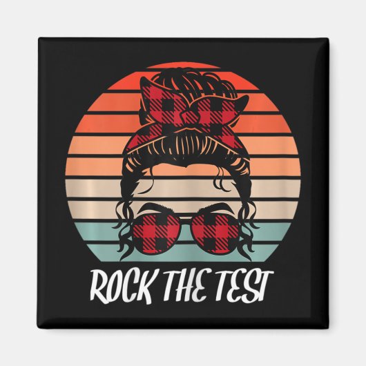 Funny Test Day Rock test Sunset Testing Day Magneet (Voorkant)
