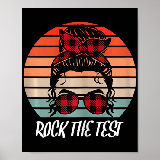 Funny Test Day Rock test Sunset Testing Day Poster (Voorkant)