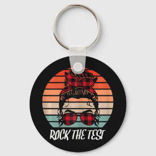 Funny Test Day Rock test Sunset Testing Day Sleutelhanger