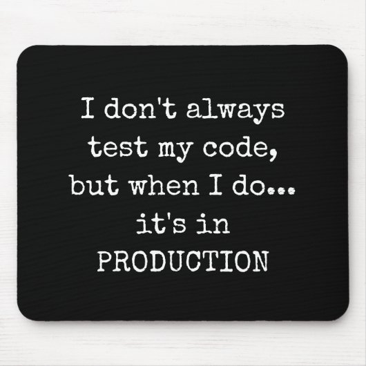 Funny Test in Production Muismat (Voorkant)