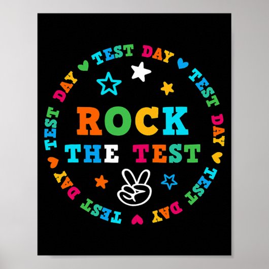 Funny Test STAAR Day Rock testleraar Poster (Voorkant)