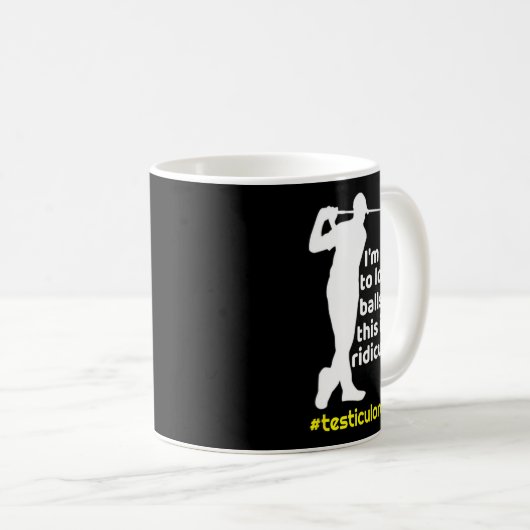 Funny Testicular Cancer Survivor Golf Player Orchi Koffiemok (Voorkant rechts)