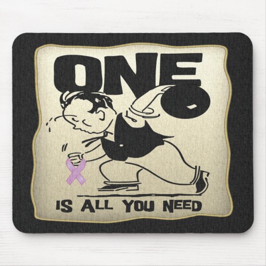 Funny Testicular Cancer Survivor Muismat (Voorkant)