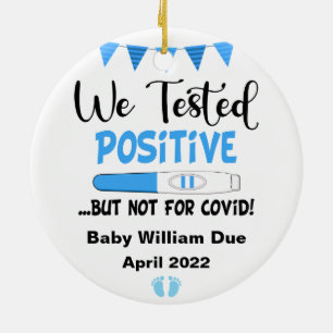 Funny Testing Positive Pregnancy Baby Verwacht Keramisch Ornament
