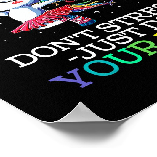 Funny Testing Teacher Rock testtraining Poster (Hoek)