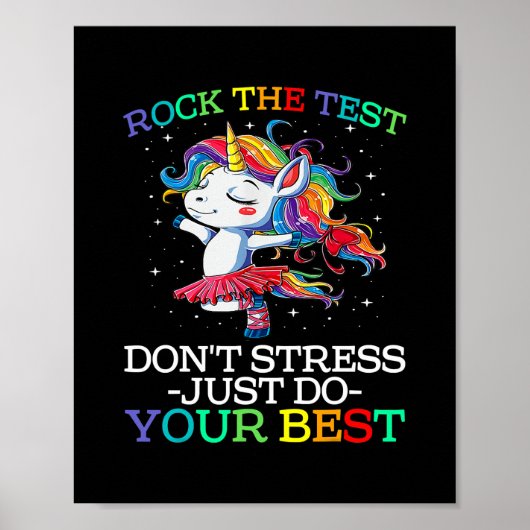 Funny Testing Teacher Rock testtraining Poster (Voorkant)