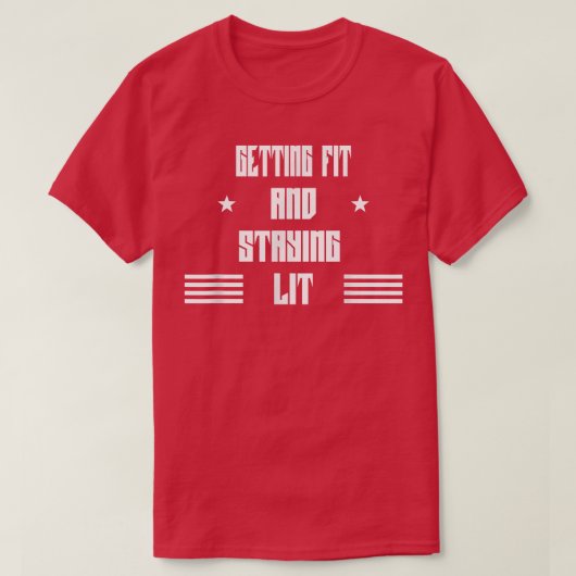 Funny Tet voor het krijgen en houden van Gym Worko T-shirt (Design voorkant)