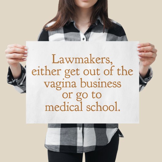 Funny Texas Abortion Laws Pro Choice Political Poster