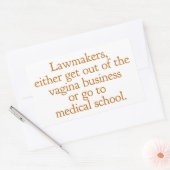 Funny Texas Abortion Laws Pro Choice Political Rechthoekige Sticker (Envelop)